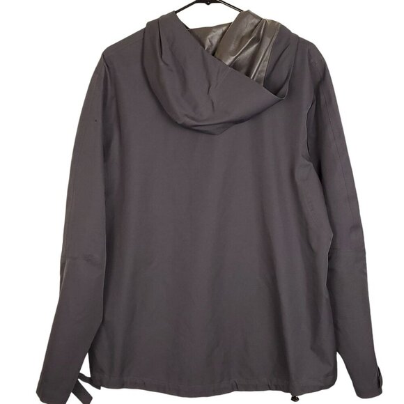 SwissTech Mens Jacket M 38-40 Full Zip Hooded Pockets Mid Length Logo Raincoat - Picture 2 of 16